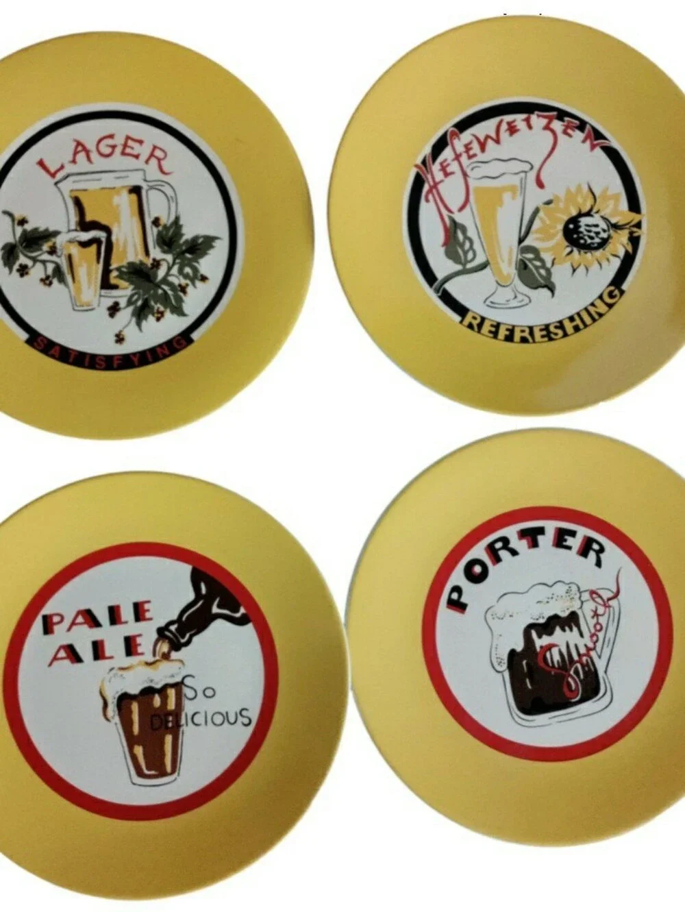 Pottery Barn Oktoberfest Beer Series Appetizer Plate Set Of 4